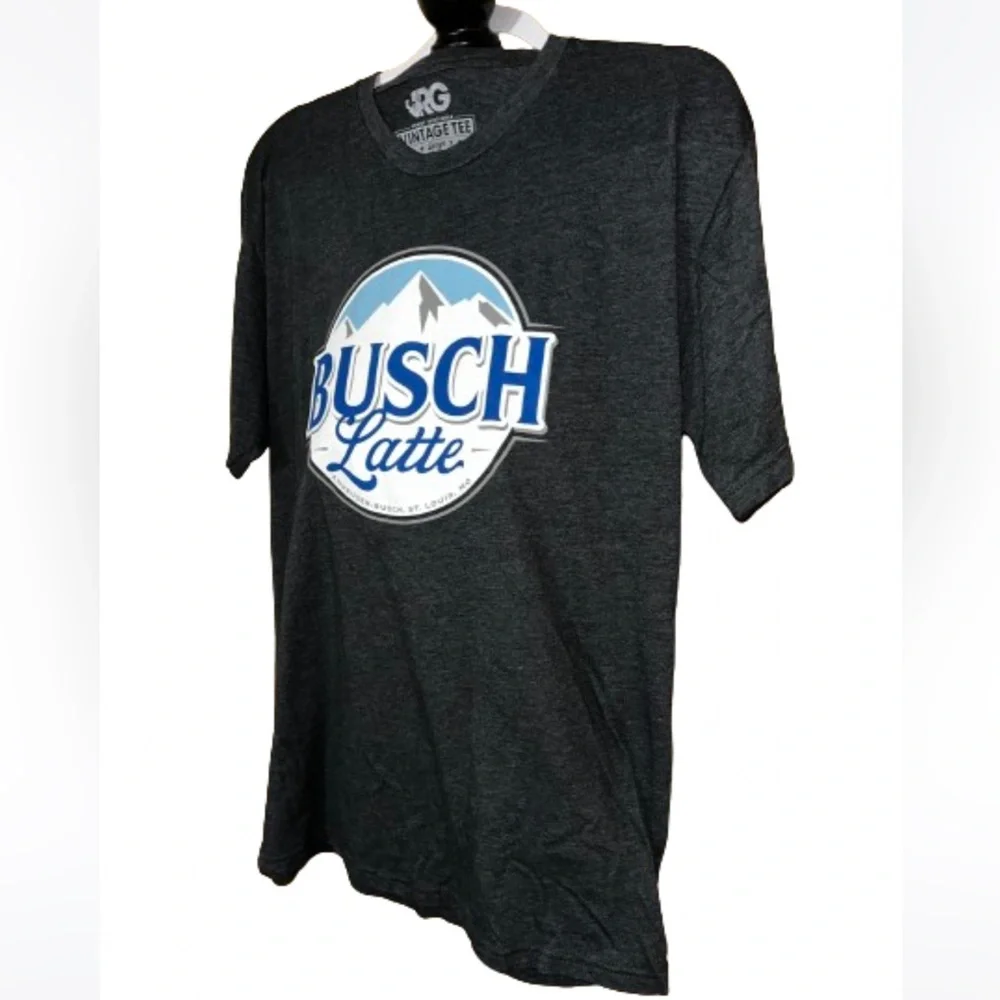 Rowdy Gentleman Vintage Gray Busch Latte SS Tee Shirt Size L Casual Lightweight - Picture 4 of 6